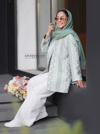 کت کسمه لینن سوزندوزی Mint