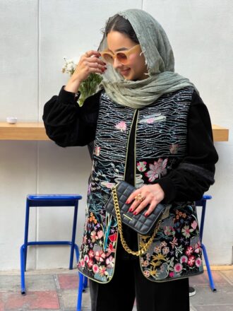 وست مخمل سوزندوزی برکه