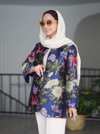 کت ژاکارد سرمه ای VIP